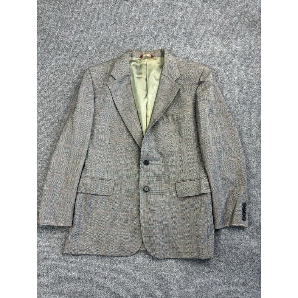 Vintage Cricketeer Blazer Men's 42 Gray USA Made Wool 2‎ Button Single Vented